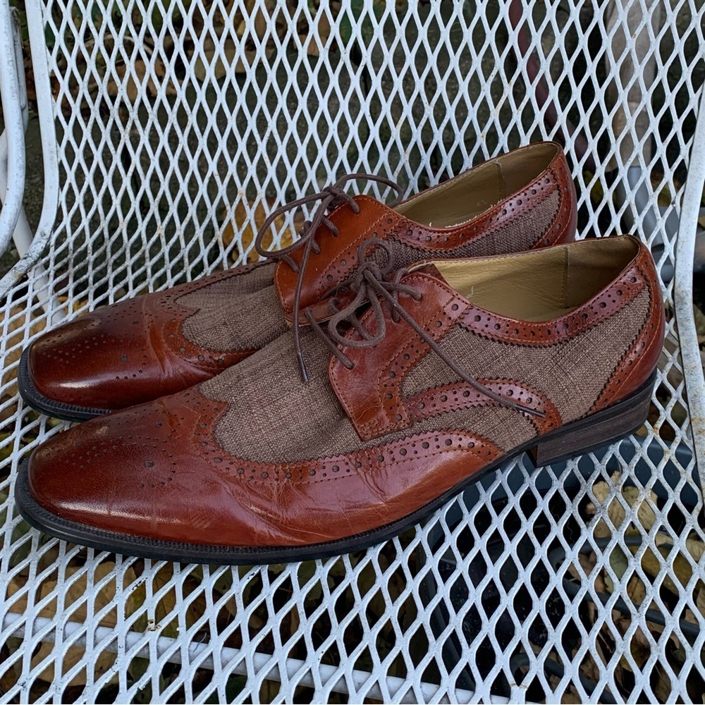 Stacy Adams Kemper Wingtip Oxford Dress Shoes Mens Size 10.5